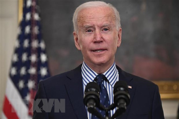 Tổng thống Mỹ Joe Biden phát biểu tại Nhà Trắng. (Ảnh: AFP/TTXVN)