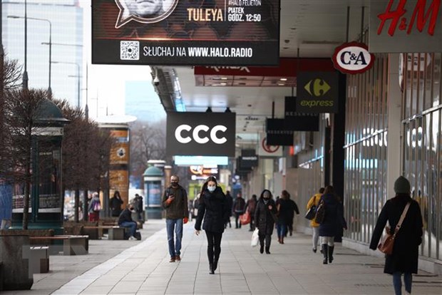 EU đưa vấn đề cải cách tư pháp của Ba Lan ra Tòa án Công lý châu Âu Đường phố ở Warsaw, Ba Lan ngày 15-3-2021. (Ảnh: THX/TTXVN)