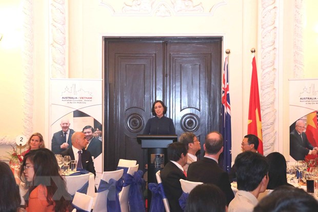 Tổng Lãnh sự Australia tại TP. Hồ Chí Minh Julianne Cowley phát biểu tại buổi lễ. Ảnh: Xuân Khu/TTXVN