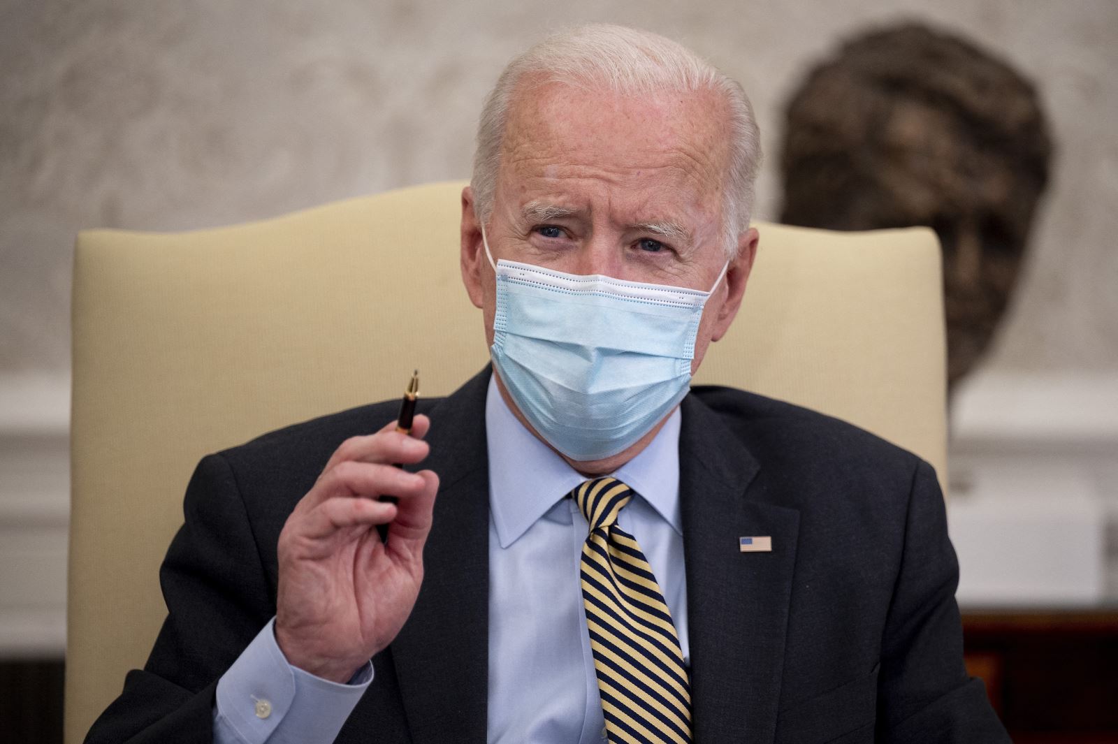 Tổng thống Mỹ Joe Biden tại cuộc họp ở Nhà Trắng, Washington, DC, ngày 9-4-2021. Ảnh: AFP/TTXVN