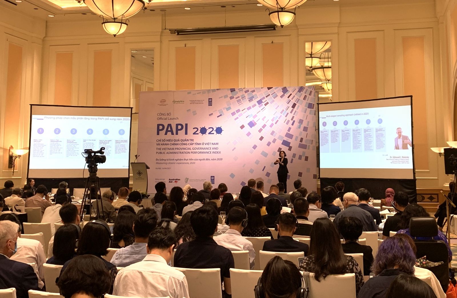 Toàn cảnh buổi công bố PAPI 2020. Ảnh:VGP/HT