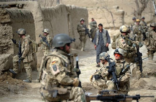 Binh sĩ Đức tuần tra tại tỉnh Kunduz, Afghanistan, ngày 29-3-2012. Ảnh: AFP/TTXVN