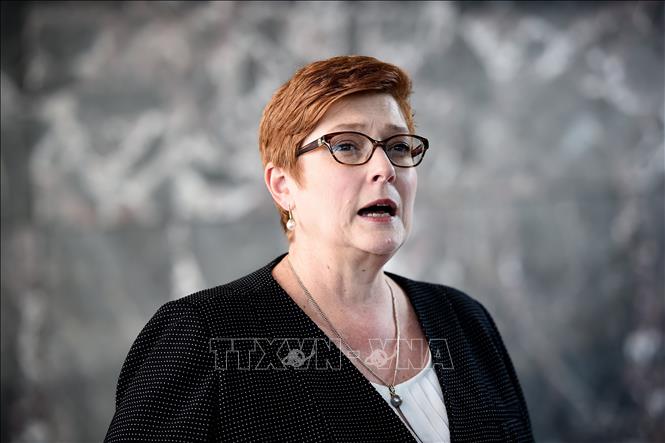 Australia hủy thỏa thuận của bang Victoria tham gia BRI Ngoại trưởng Australia Marise Payne. Ảnh: AFP/TTXVN
