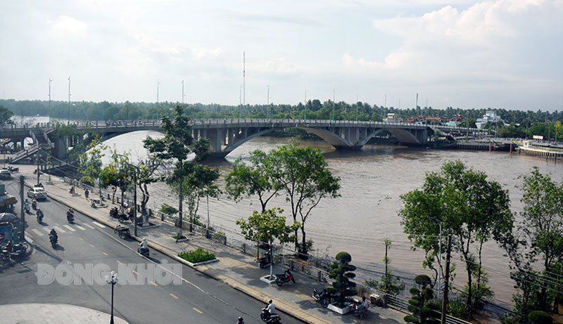 TP. Bến Tre đang hướng đến mục tiêu xây dựng đô thị xanh, thông minh. Ảnh: Cẩm Trúc