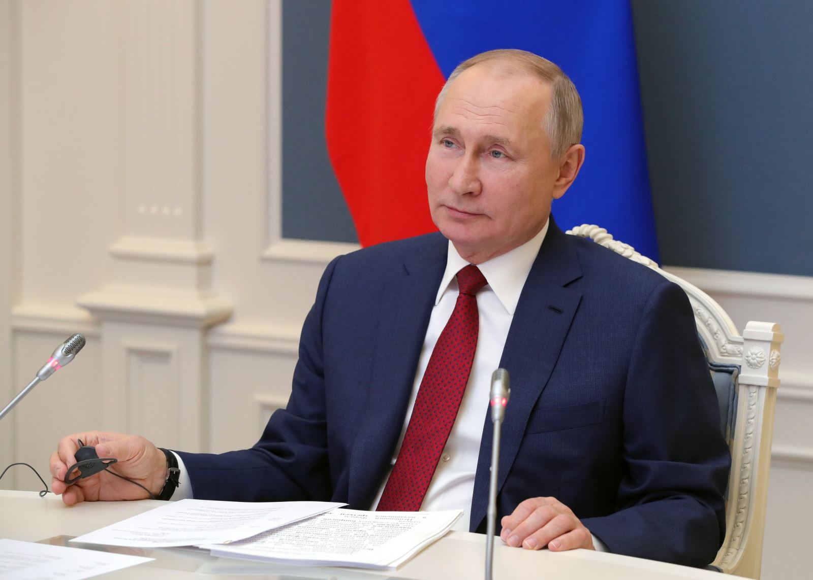 Tổng thống Nga Vladimir Putin phát biểu trong một cuộc họp tại Moskva. Ảnh: AFP/TTXVN