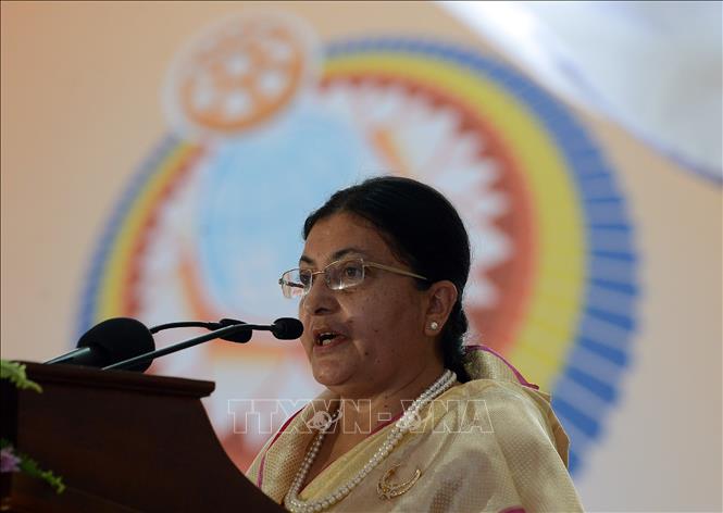 Sưu tầm - Nepal giải tán Quốc hội Tổng thống Nepal Bidya Devi Bhandari. Ảnh: AFP/TTXVN