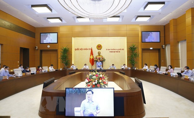 Khai mạc Phiên họp thứ 56 Ủy ban Thường vụ của Quốc hội Quang cảnh phiên họp. (Ảnh: Doãn Tấn/TTXVN)