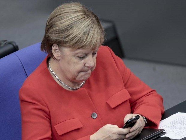 Mỹ do thám các chính trị gia hàng đầu châu Âu qua cáp mạng Đan Mạch Thủ tướng Đức Angela Merkel nằm trong số các chính trị gia châu Âu bị Cơ quan An ninh quốc gia Mỹ (NSA) do thám. (Nguồn: canberratimes.com.au)
