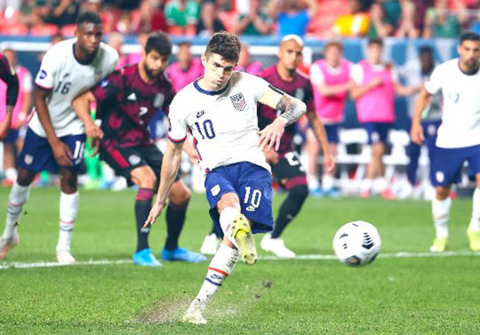 Pulisic ấn định chiến thắng 3-2 cho Mỹ trước Mexico