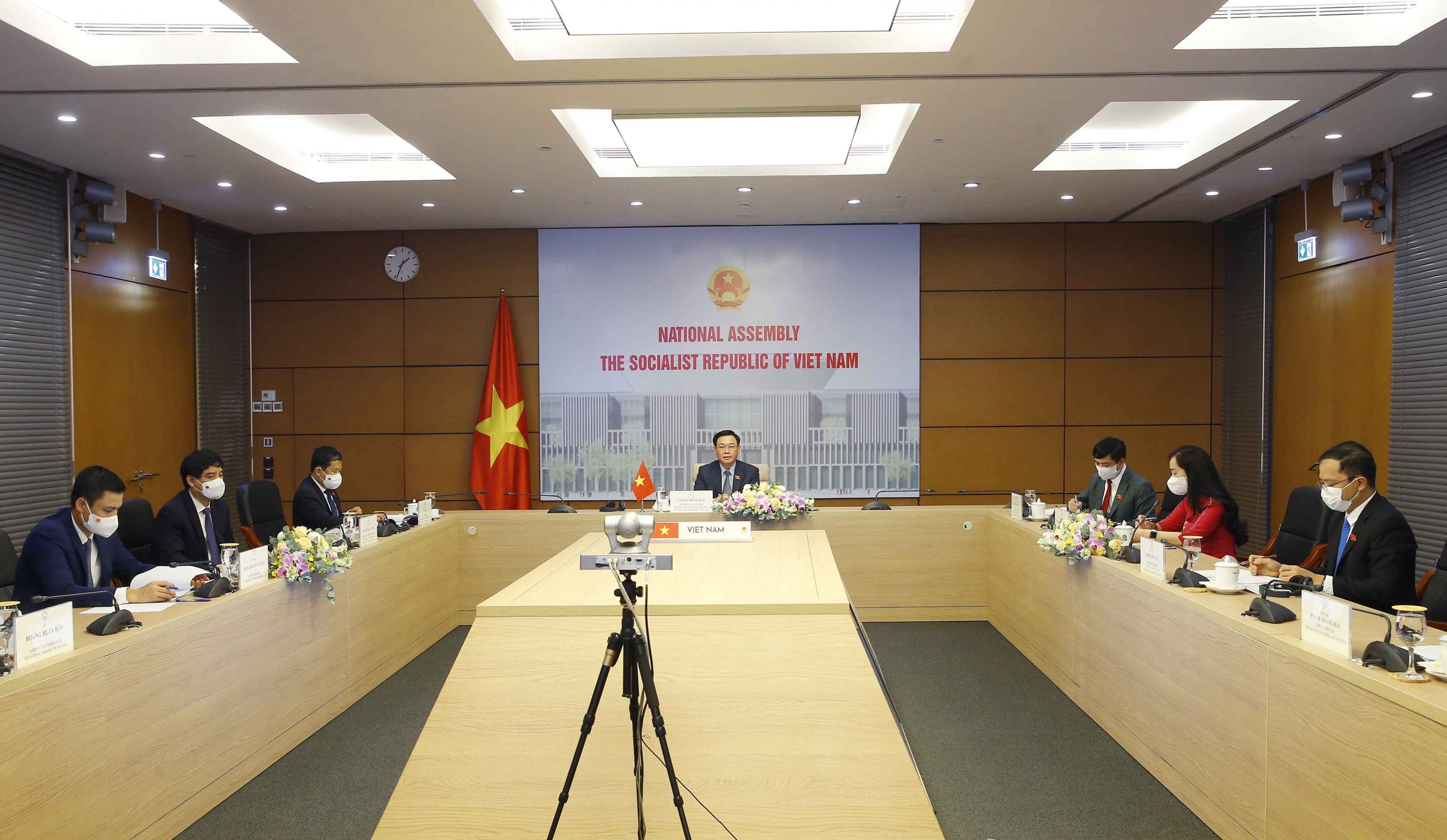 Thúc đẩy quan hệ Đối tác chiến lược Việt Nam - Australia Toàn cảnh đầu cầu Việt Nam tại hội đàm. Ảnh: VGP/Nguyễn Hoàng