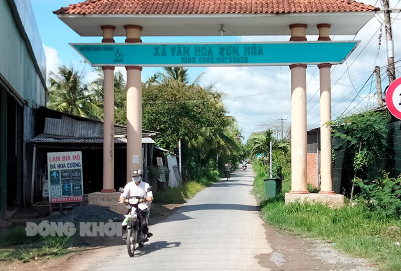 Sơn Hòa quyết tâm xây dựng thành công xã nông thôn mới Đường về xã Văn hóa Sơn Hòa.
