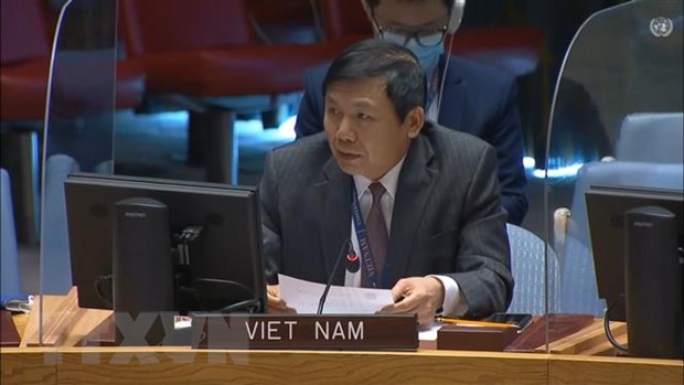 Việt Nam khởi xướng và đồng sáng lập Nhóm bạn bè của UNCLOS Đại sứ Đặng Đình Quý, Trưởng Phái đoàn Việt Nam tại Liên hợp quốc. Ảnh: Hữu Thanh/TTXVN