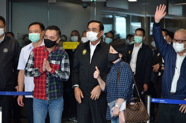 Thủ tướng Prayut Chan-o-cha đã phải thực hiện cách ly sau khi tiếp xúc người mắc COVID-19. Nguồn: AFP