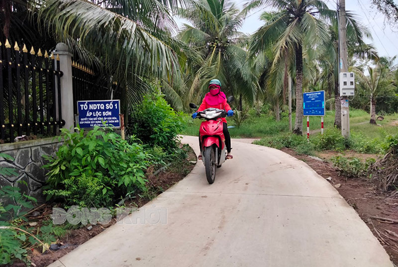 Nhiều năm liền vững mạnh tiêu biểu Đường giao thông nông thôn tổ NDTQ số 1.