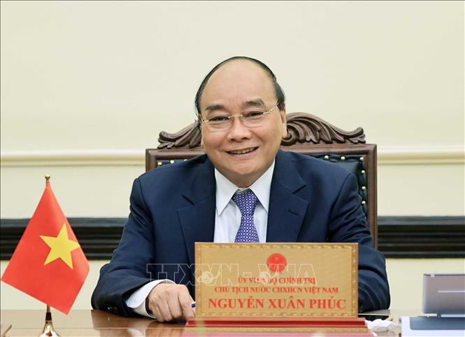 Chủ tịch nước chủ trì Phiên họp thứ ba Hội đồng Quốc phòng và An ninh Chủ tịch nước Nguyễn Xuân Phúc. Ảnh: TTXVN