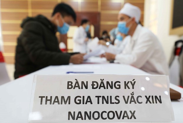 Việt Nam thử nghiệm lâm sàng vaccine NANO COVAX phòng COVID-19. (Ảnh: Thanh Tùng/TTXVN)