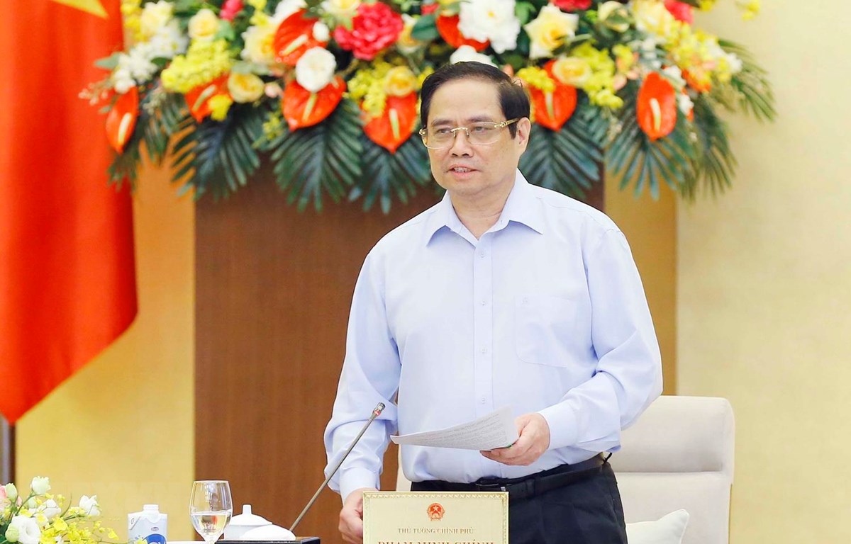 Thủ tướng Phạm Minh Chính phát biểu. (Ảnh: Doãn Tấn/TTXVN)