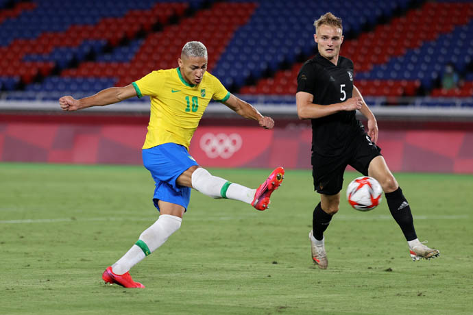 Richarlison đã có trận đấu xuất sắc giúp U23 Brazil thắng U23 Đức