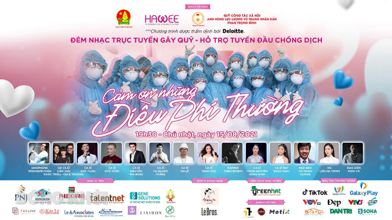 Đêm nhạc trực tuyến gây quỹ hỗ trợ tuyến đầu chống dịch Đêm nhạc trực tuyến gây quỹ hỗ trợ tuyến đầu chống dịch. Ảnh: Lê Trinh.