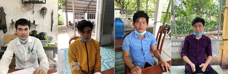 Giồng Trôm khởi tố đối tượng chống người thi hành công vụ Các đối tượng nhận quyết định xử phạt. Ảnh Quang Duy.