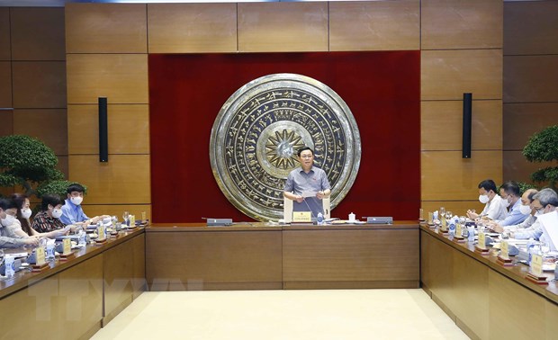 Chủ tịch Quốc hội Vương Đình Huệ phát biểu. Ảnh: Doãn Tấn/TTXVN