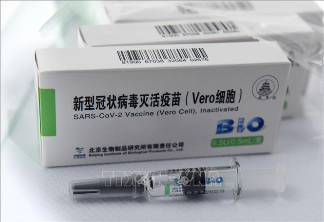 Vaccine ngừa COVID-19 của hãng Sinopharm, Trung Quốc. Ảnh: AFP/TTXVN
