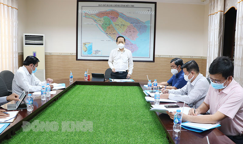 Hội nghị trực tuyến đánh giá tình hình triển khai Nghị quyết số 68/NQ-CP của Chính phủ Phó chủ tịch Thường trực UBND tỉnh Nguyễn Trúc Sơn đề nghị đẩy nhanh tiến độ giải ngân.