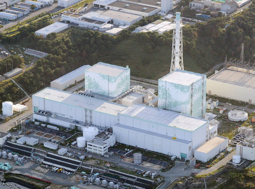Hai lò phản ứng số 5 và 6 tại Nhà máy điện hạt nhân Fukushima Daiichi, Nhật Bản. Ảnh tư liệu: Kyodo/TTXVN