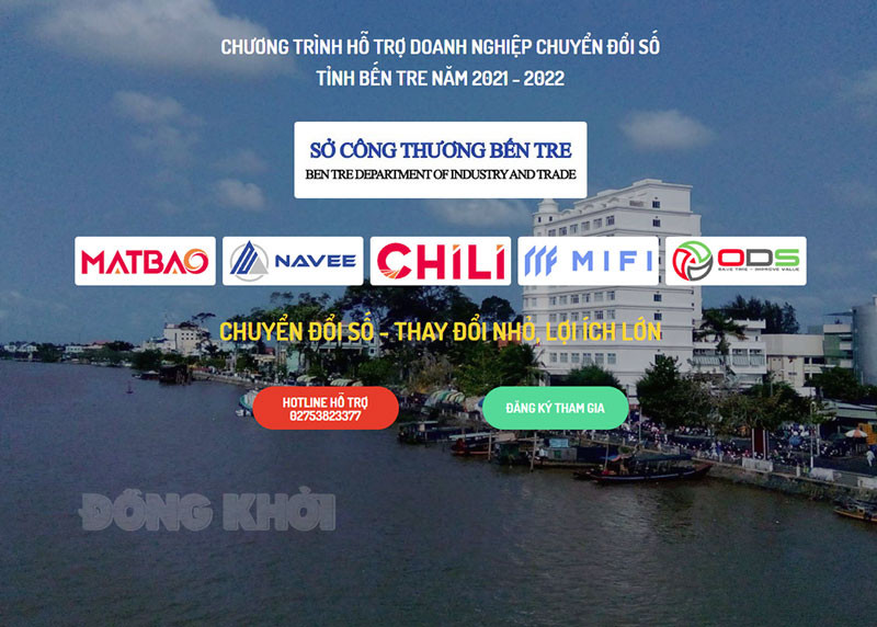 Giao diện Website Chuyển đổi số doanh nghiệp. Ảnh: Thanh Đồng