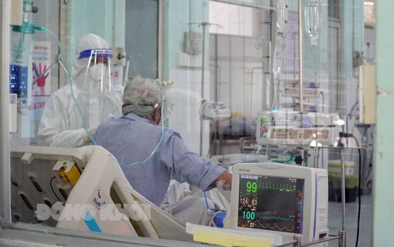 Khu điều trị bệnh nhân Covdi-19 của Bệnh viện Nguyễn Đình Chiểu.