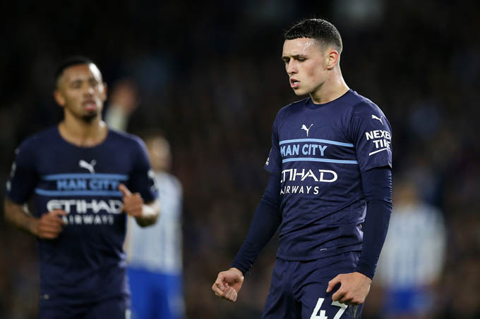 ĐKVĐ lên ngôi nhì bảng Foden góp công vào chiến thắng của Man City trước Brighton