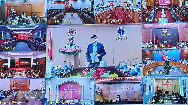 Nâng cao ý thức cảnh giác, không để dịch tái phát Bộ trưởng Bộ Y tế Nguyễn Thanh Long phát biểu tại điểm cầu Hà Nội.