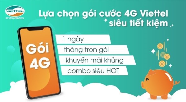 Đa dạng gói cước 4G Viettel