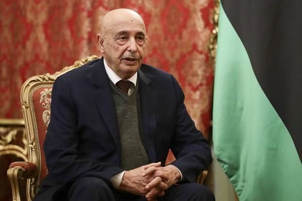 Chủ tịch Quốc hội Libya nộp đơn đăng ký tranh cử tổng thống Ông Aguila Saleh. (Nguồn: AP)