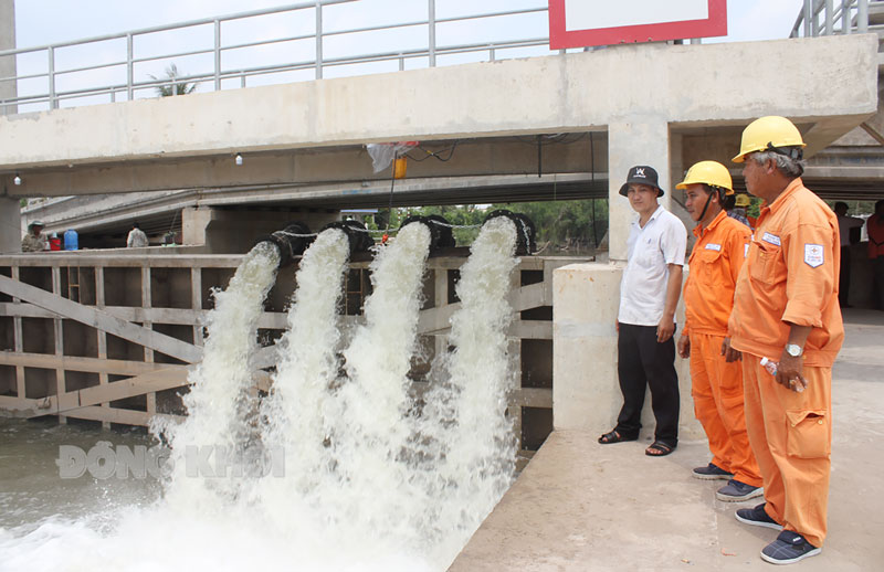 Công trình thủy lợi tại xã An Hiệp (Châu Thành) hoàn thành phục vụ ngăn mặn, trữ nước ngọt.