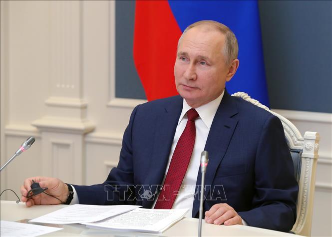 Tổng thống Nga điện đàm với lãnh đạo Pháp, Đức về an ninh châu Âu Tổng thống Nga Vladimir Putin. Ảnh: AFP/TTXVN