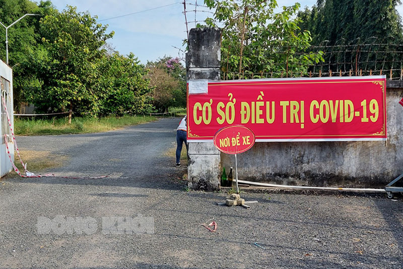 Cơ sở điều trị F0 tại Phân hiệu đại học quốc gia TP. Hồ Chí Minh tại Bến Tre.