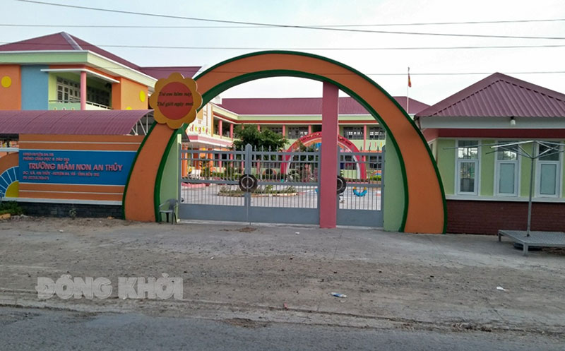 Trường Mầm non An Thủy đạt chuẩn quốc gia. Ảnh: M. Châu