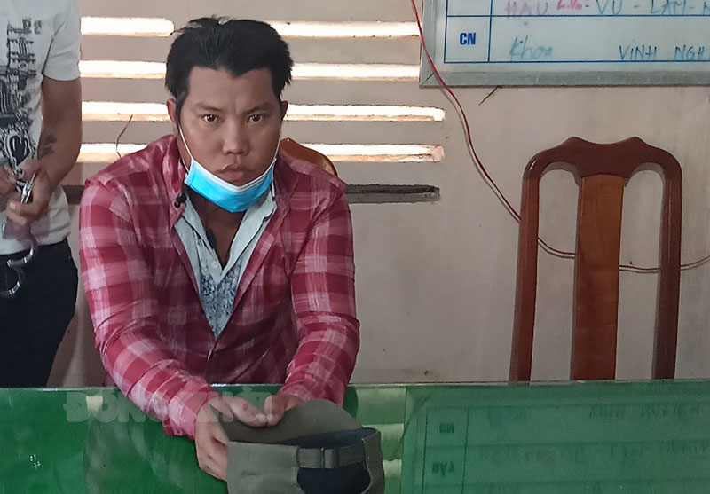 Tin an ninh trật tự, an toàn giao thông ngày 10-1-2022 Nguyễn Văn Trường tại cơ quan Công an. Ảnh: Tân Châu