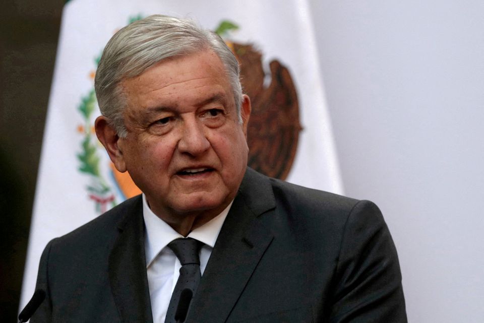 Tổng thống Mexico Andres Manuel Lopez Obrador trong một lần phát biểu tại Mexico City. Ảnh: Reuters