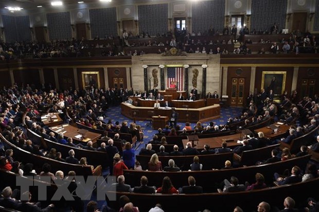 Toàn cảnh một phiên họp Quốc hội Mỹ ở Washington, DC. Ảnh: AFP/TTXVN