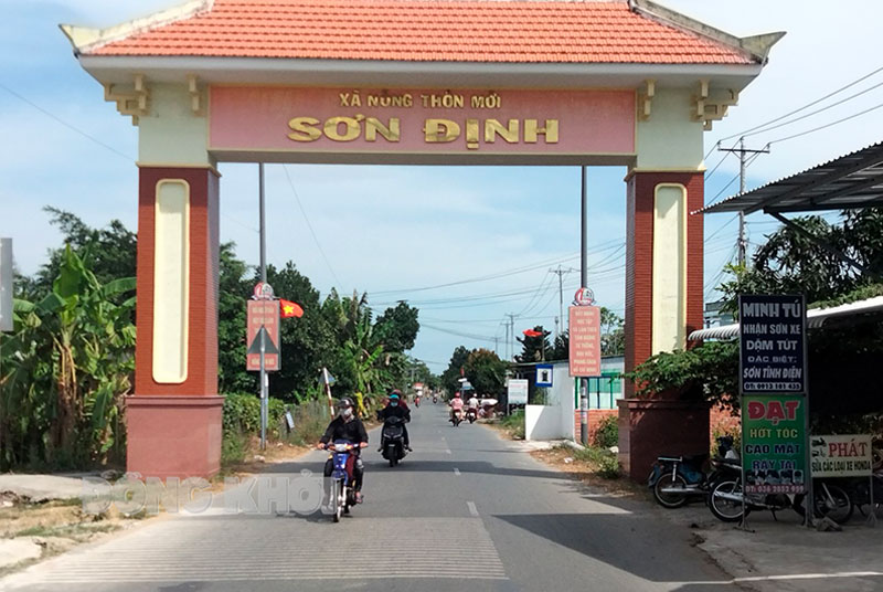 Sơn Định tập trung công tác xây dựng đảng và nông thôn mới nâng cao Ấp Sơn Lân là cửa ngõ của xã Sơn Định.
