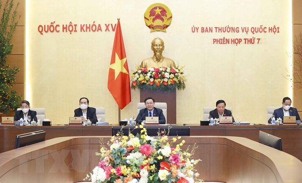 Phiên họp thứ 8 Ủy ban Thường vụ Quốc hội thảo luận nhiều dự án luật Phiên họp thứ 7 của Ủy ban Thường vụ Quốc hội Khóa XV. Ảnh: TTXVN