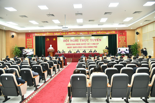 Triển khai Nghị quyết số 11/NQ-CP: Hàng chục nghìn tỷ đồng vốn ưu đãi hỗ trợ người dân, doanh nghiệp Ngân hàng Chính sách xã hội tổ chức Hội nghị trực tuyến triển khai Nghị quyết số 11/NQ-CP của Chính phủ. Ảnh VGP/Quang Thương