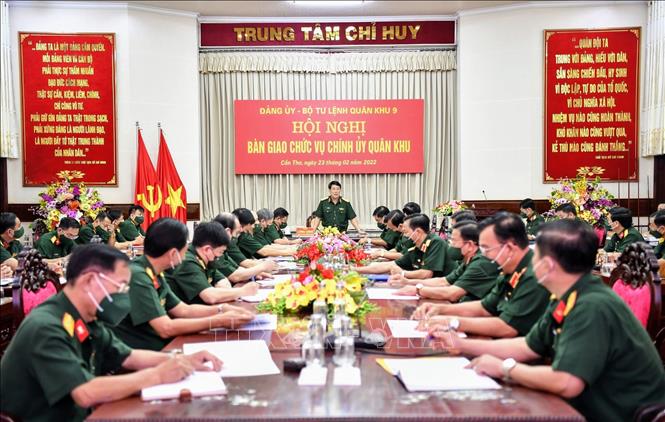  Đại tướng Lương Cường, Ủy viên Bộ Chính trị, Chủ nhiệm Tổng Cục Chính trị Quân đội nhân dân Việt Nam phát biểu chỉ đạo tại Hội nghị. Ảnh: TTXVN phát