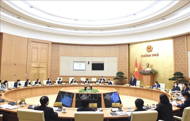 Thủ tướng: Xây dựng pháp luật phải lấy thực tiễn làm thước đo Quang cảnh phiên họp. Ảnh: Dương Giang/TTXVN