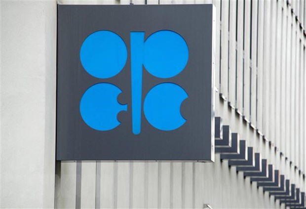 Biểu tượng OPEC tại trụ sở ở Vienna, Áo. (Ảnh: AFP/TTXVN)