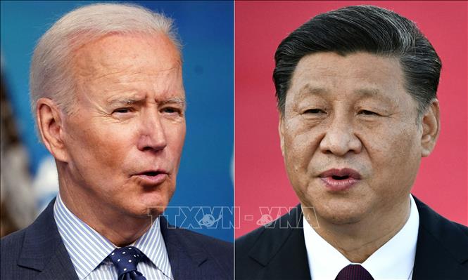 Tổng thống Mỹ Joe Biden (trái) và Chủ tịch Trung Quốc Tập Cận Bình (phải). Ảnh: AFP/TTXVN