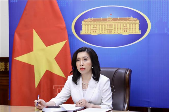 Người phát ngôn Bộ Ngoại giao Lê Thị Thu Hằng. Ảnh: TTXVN phát