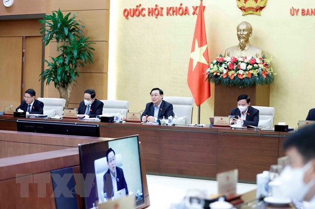 Bảo đảm hài hòa lợi ích giữa doanh nghiệp và người mua bảo hiểm Chủ tịch Quốc hội Vương Đình Huệ phát biểu. Ảnh: Doãn Tấn/TTXVN